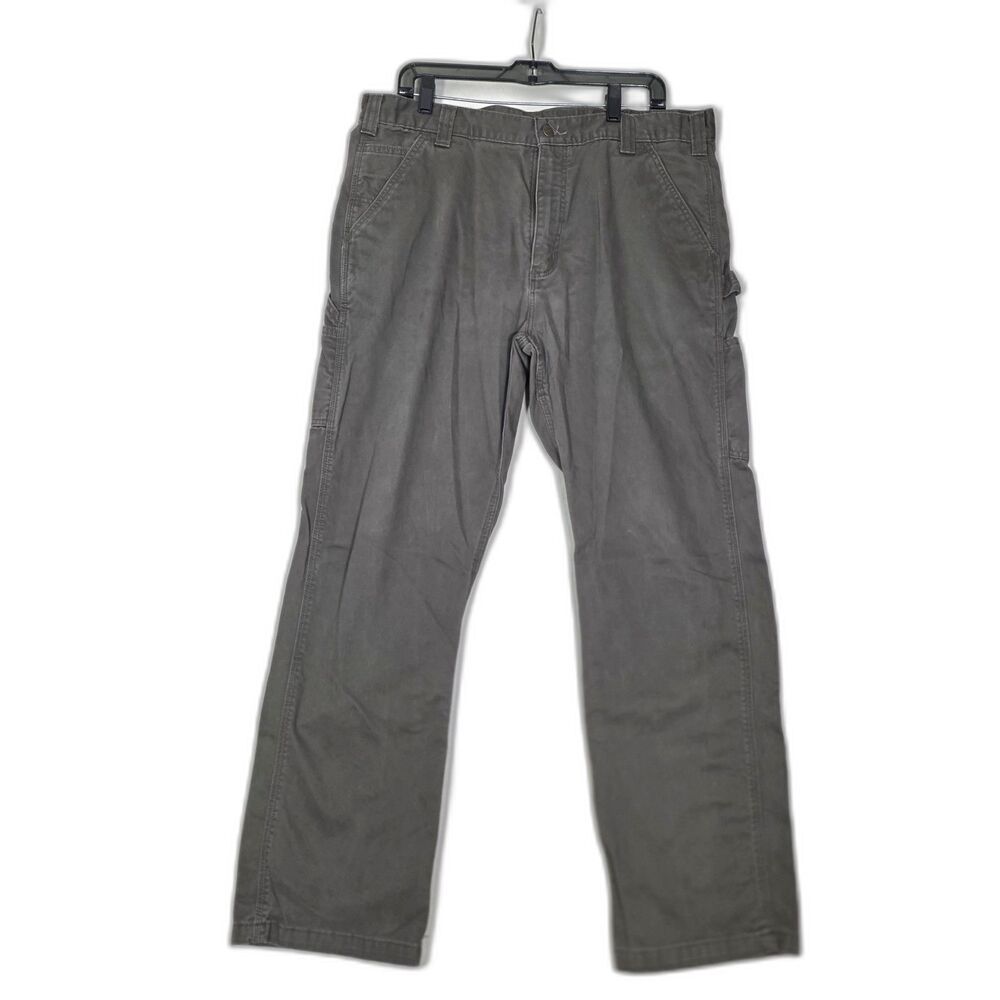 Carhartt B324 Relaxed Fit Carpenter Work Pants Men’s 38x32 Gray Green